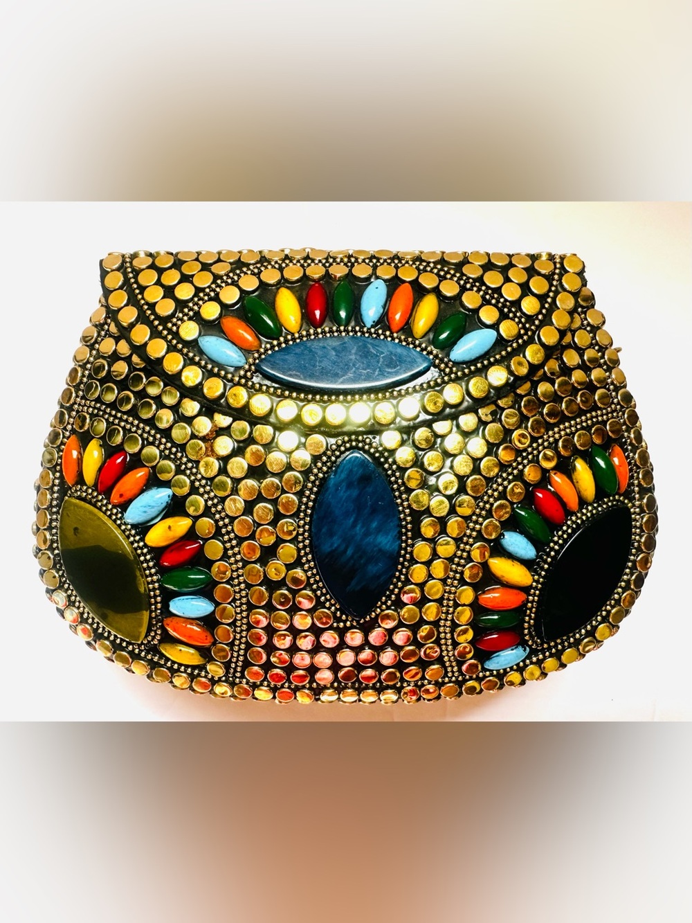 RAMLA Beaded Multicolor Mini Clutch or Crossbody Bag